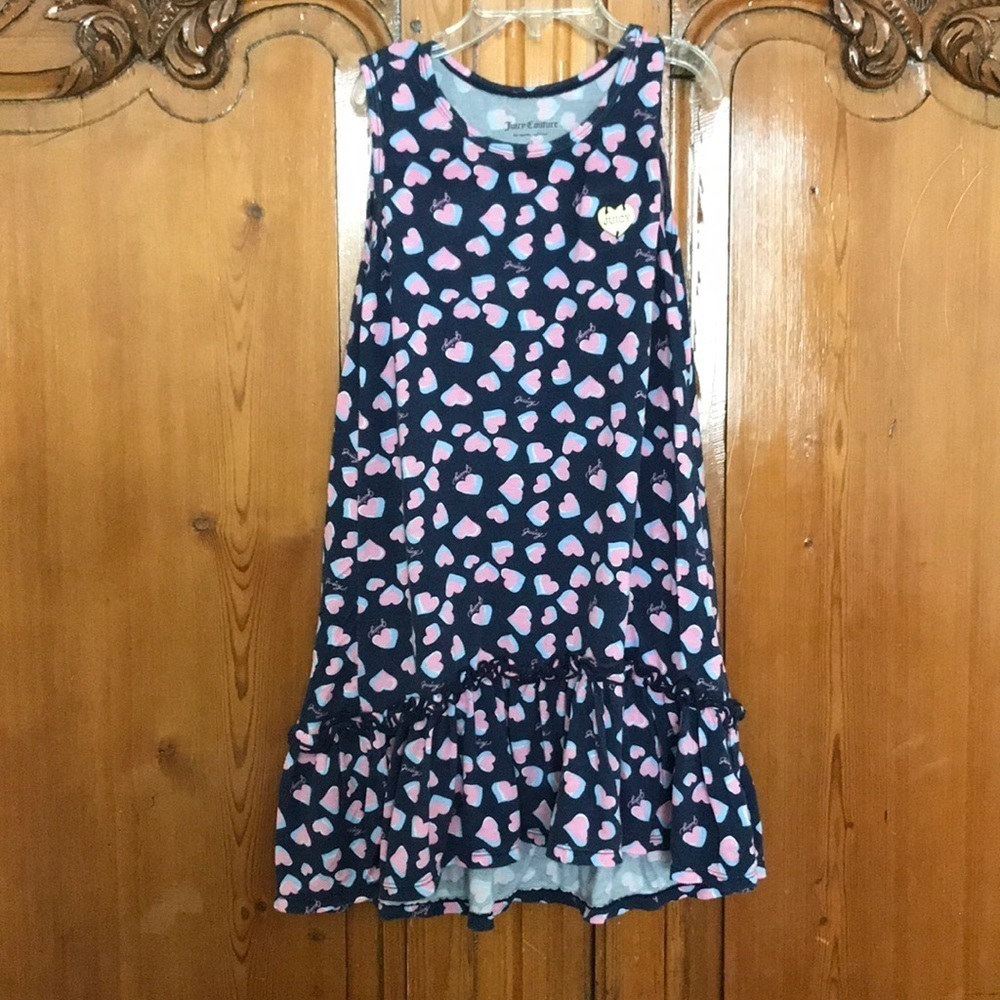 Juicy Girls Sleeveless Ruffle Heart Print Dress